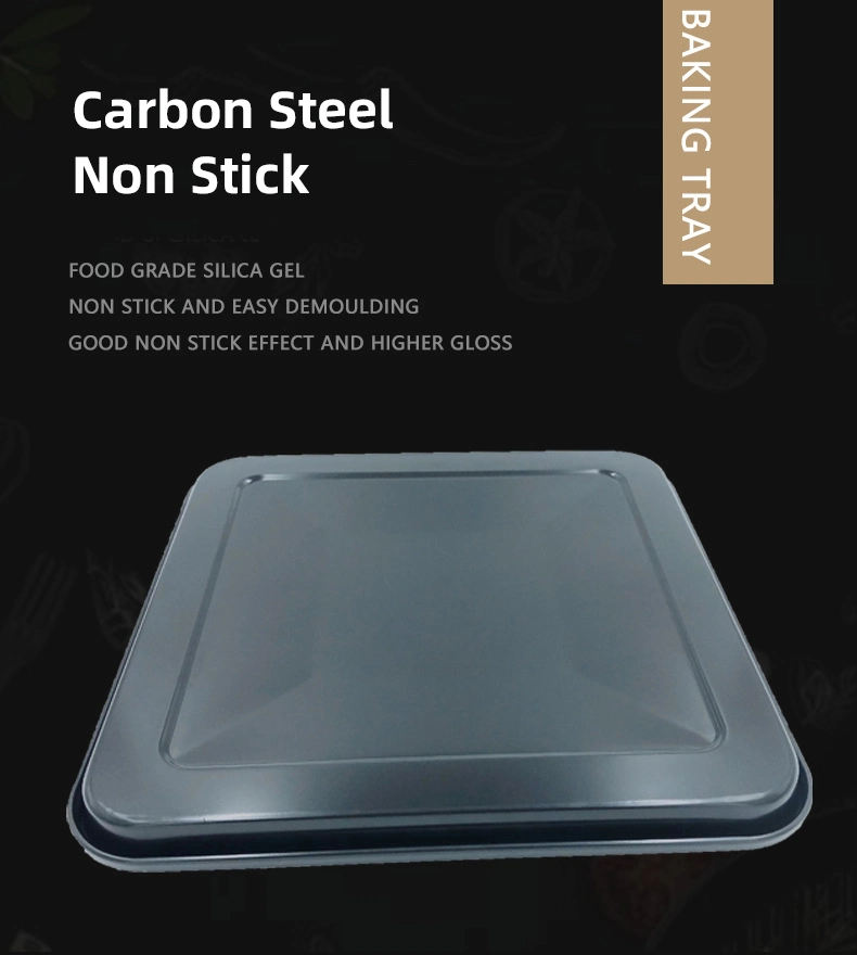 328X328mm Carbon Steel Non Stick Bread Cake Cookie Biscuit Baking Tray Square Bakery Oven Tray