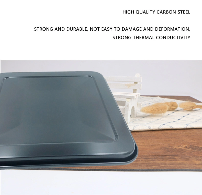 328X328mm Carbon Steel Non Stick Bread Cake Cookie Biscuit Baking Tray Square Bakery Oven Tray