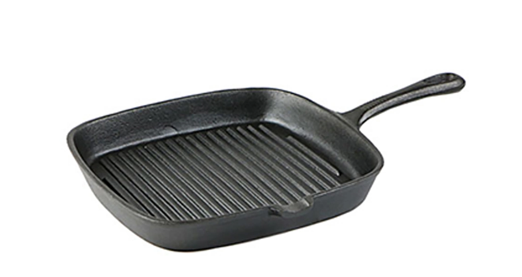 Large Pre-Seasoned Cast Iron Square Grill Pan