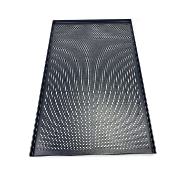 Custom 400*720mm Large Heavy Duty Aluminium Metal Perforated Non Stick Bread Cookies Cake Baking Sheet Oven Pan